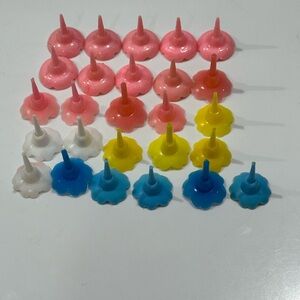 Set of 26 Vintage birthday cake candle holders